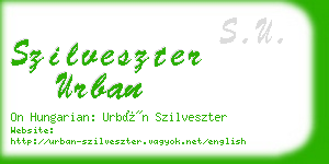 szilveszter urban business card